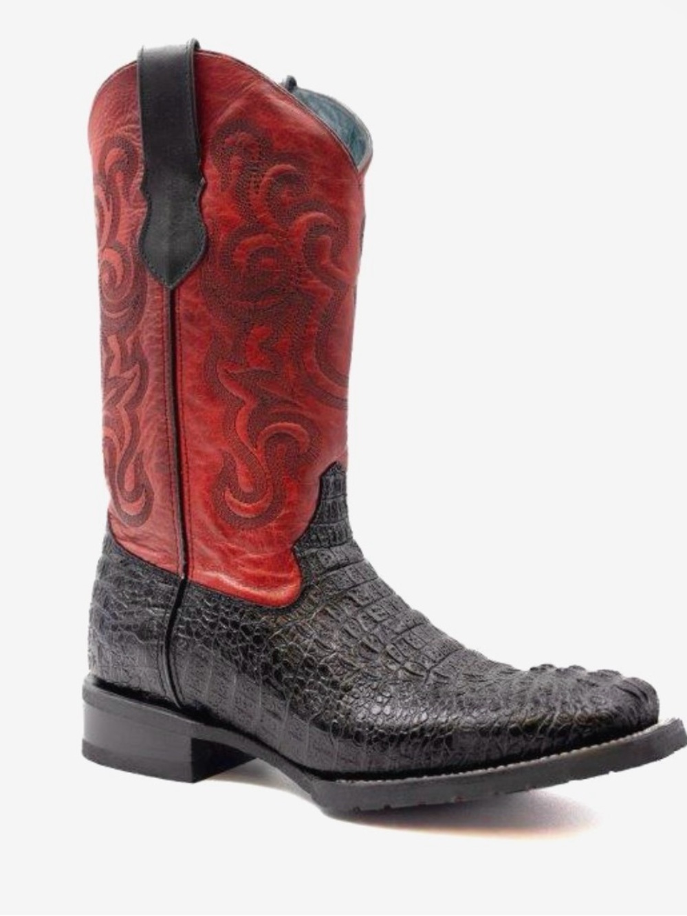 Ferrini square toe Caiman print 12D
